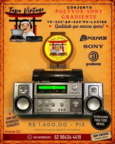 Lindo Conjunto Polyvox / Sony / Gradiente.