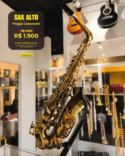 Saxofone Alto Vogga VSAS701N Laqueado