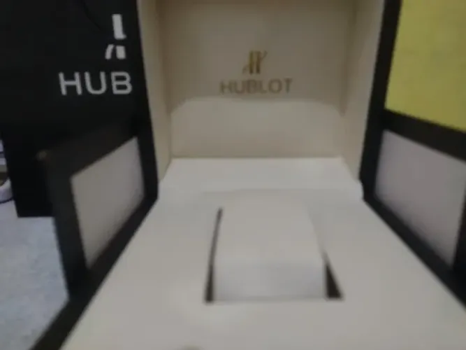 caixa de relógio hublot couro preta