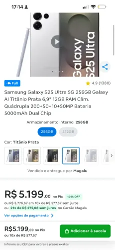 Samsung Galaxy S25 Ultra 5G 256GB - LACRADO