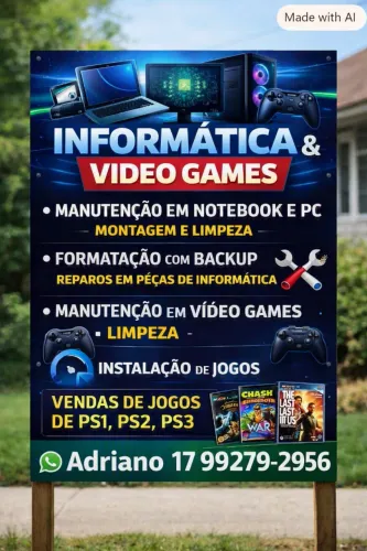 manutenção em informatica e video games