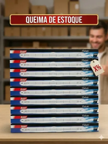 Lâmpada halógena palito 1500w 127v 2800k kit c/10peças