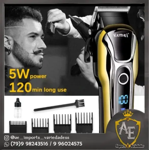 maquina de corta cabelo kemei