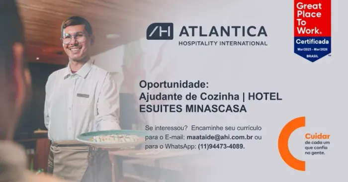 Ajudante de Cozinha | Hotel eSuites Belo Horizonte Minascasa