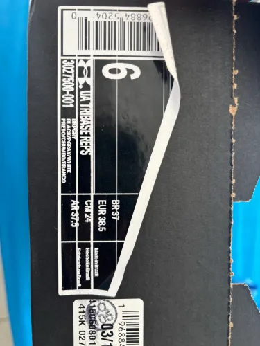 tênis under armour tribase reps preto 37