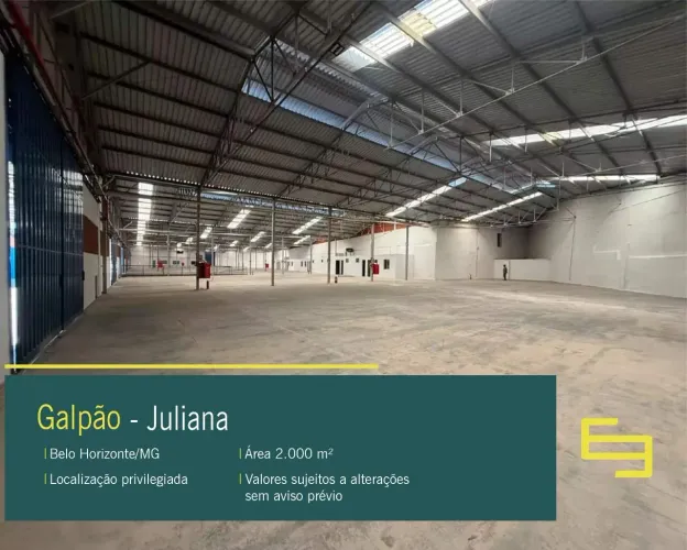 Galpão para alugar em Belo Horizonte MG no bairro Juliana
