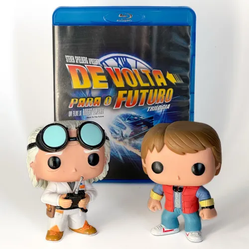 Bonecos Funko Pop! De Volta Para O Futuro + Blu+Rays Trilogia