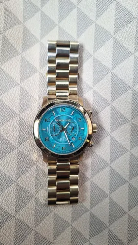 Relógio Michael Kors dourado e azul