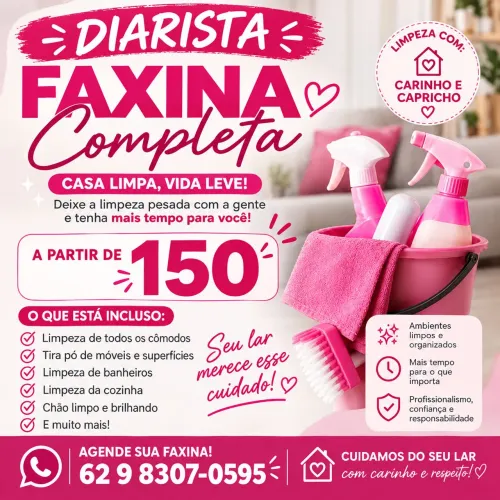 Diarista / Faxina/ Freelancer
