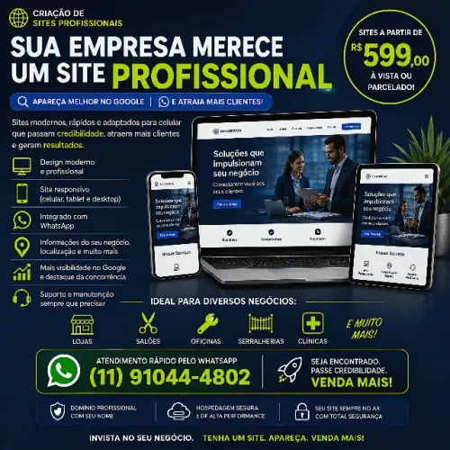 Site Profissional para Empresas | A partir de R$ 599 | Entrega Rápida