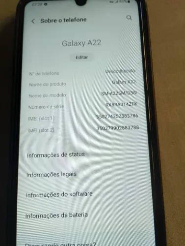 Celular Samsung A 22 