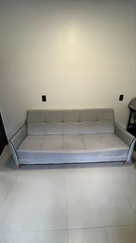 Sofá Cama 2,00m Cinza Linho