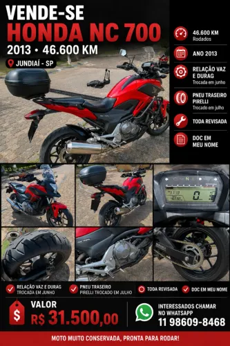 NC 700x Linda e muito bem cuidada