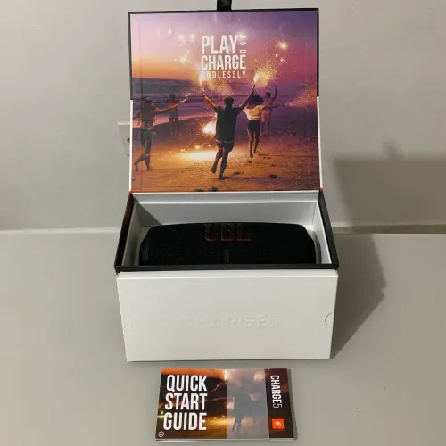 JBL CHARGE 5 CAIXA NOTA FISCAL AC CARTÃO 12X