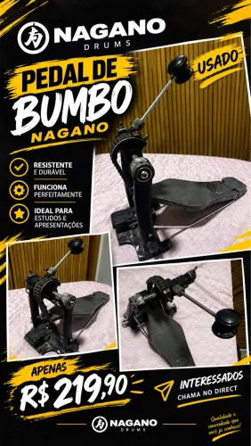 Pedal de bumbo de bateria Nagano