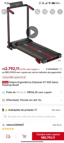 Esteira Genis GT 500