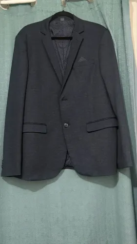Blazer Social Marafino Super Slim Fit - Tamanho G - Azul
