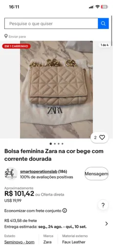 Bolsa da Zara original
