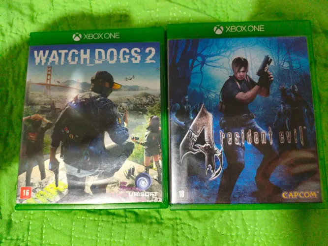 Watch dogs 2 e resident evil 4 Xbox one originais