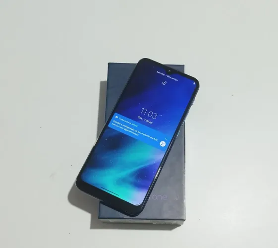 Celular Motorola one fusion 128gb - tela original - com caixa