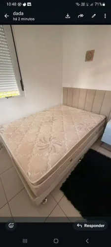 CAMA CASAL BOX + COLCHAO MOLAS
