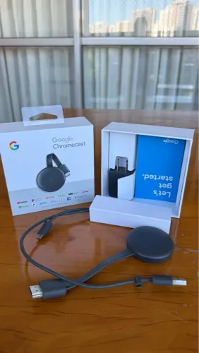 Google chromecast original na embalagem