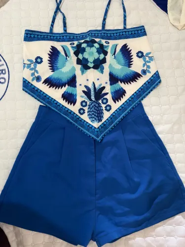 Conjunto feminino azul