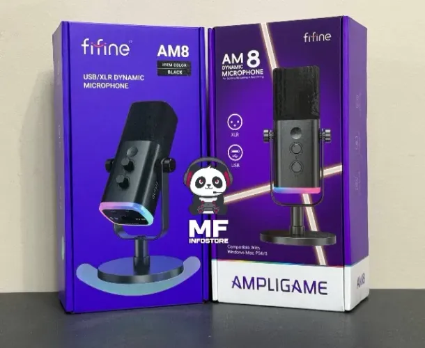 Microfone Gamer Fifine AM8 RGB - NOVO