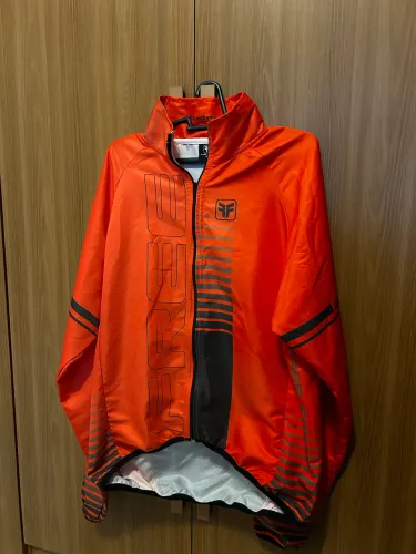 Jaqueta Corta Vento Ciclismo Free Force Laranja - Tamanho GG