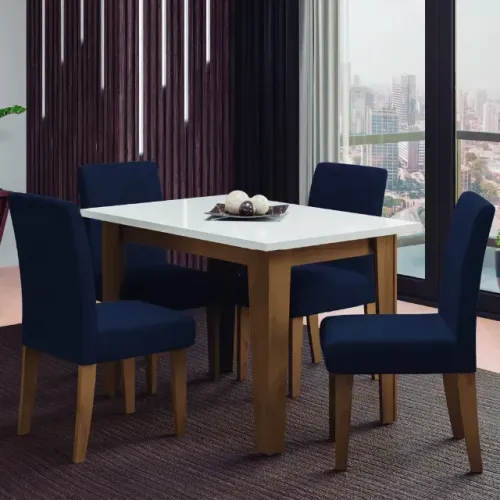Mesa de Jantar Tok Com 4 Cadeiras