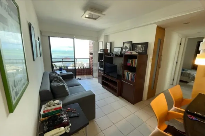 Apartamento 2 quartos, 1 suíte, varanda com vista para o mar em Boa Viagem