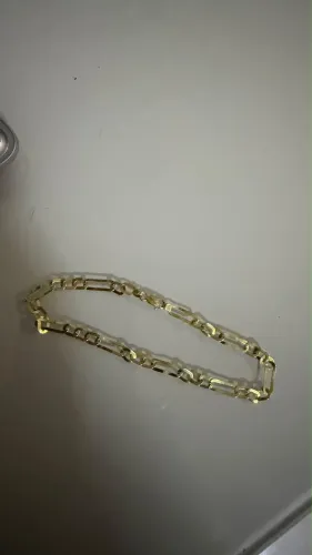 Pulseira de ouro 18k 3 elos