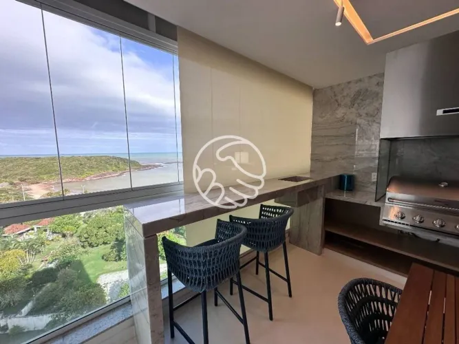Apartamento de alto padrão para aluguel na Praia de Bacutia, Guarapari/ES