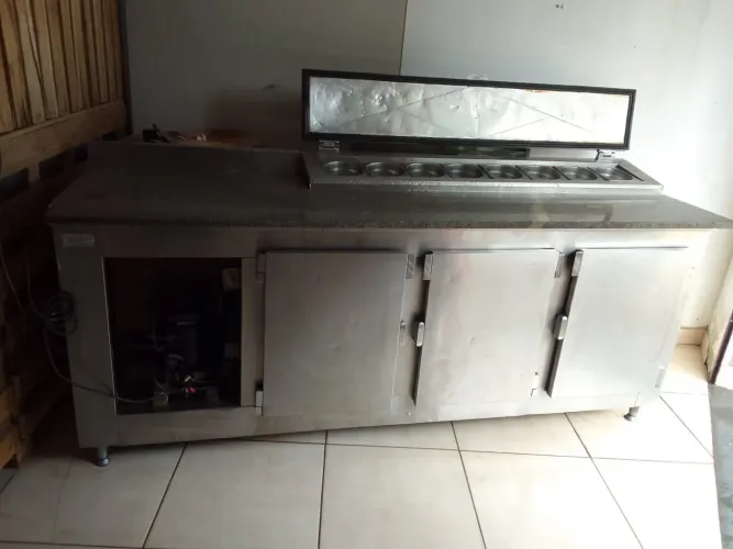Balcão serviço refrigerador condimentador 3,20m/220v