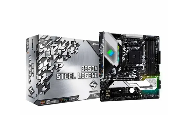 Placa mãe B550M AsRock Steel Legend + Memórias XPG DDR4 4133 MHZ