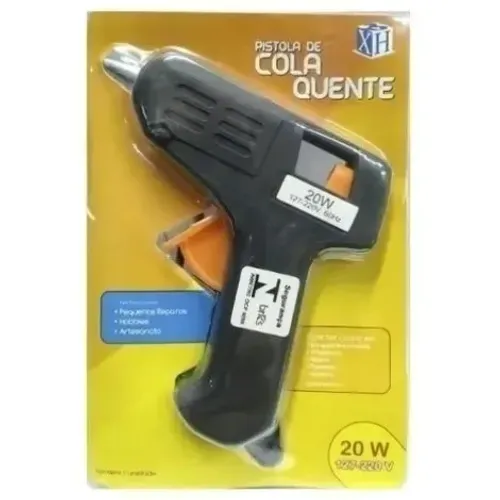 APARELHO DE COLA QUENTE MINI 20W BIVOLT + 10 BASTÕES DE COLA QUENTE