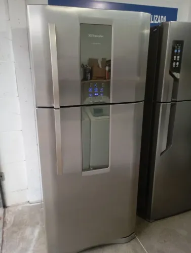 Geladeira inox grande 