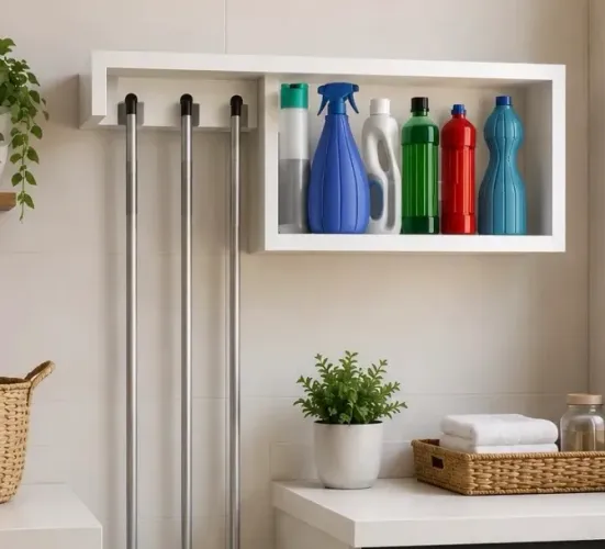 Nicho multiuso para lavanderia/cozinha