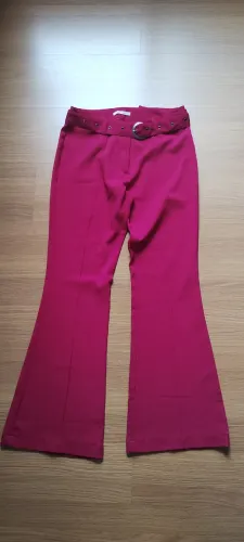 calça social alfaiataria flare rosa luigi bertolli - Tam 40