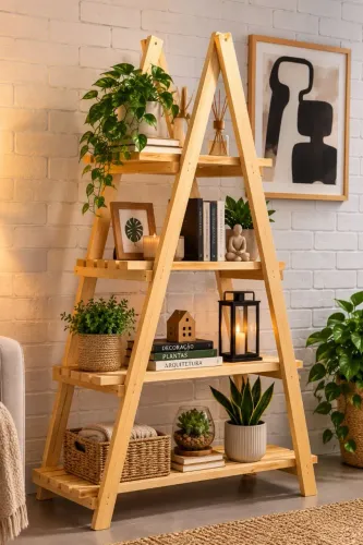 Estante Escada em pinus