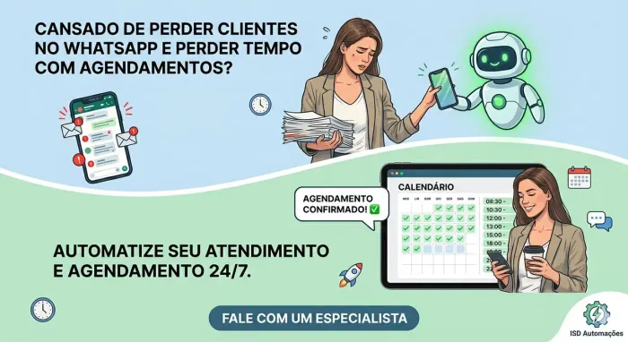 Automação de WhatsApp e Agendamento Online - ISD Automações