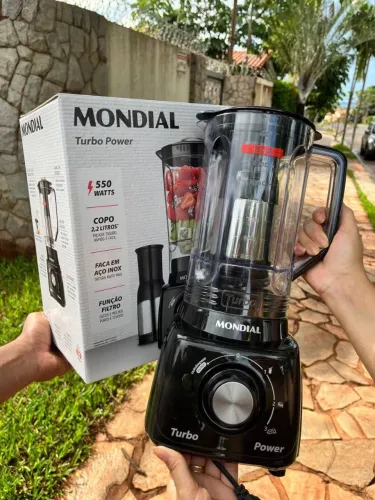 Liquidificador Mondial Turbo Power Alta Potência com Copo Grande