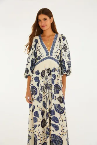 Vestido Longo Farm Coleção Sonho De Concha - Alto Inverno 26