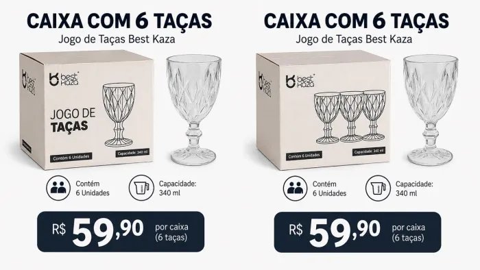 Taças de vidro