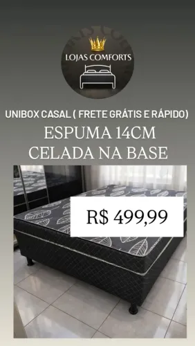 Cama box casal - Espuma 14cm D33