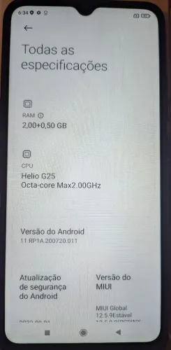 Celular Xiaomi Redimi 9A Sport