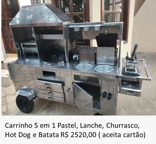 Carrinho de lanche 5 x 1 