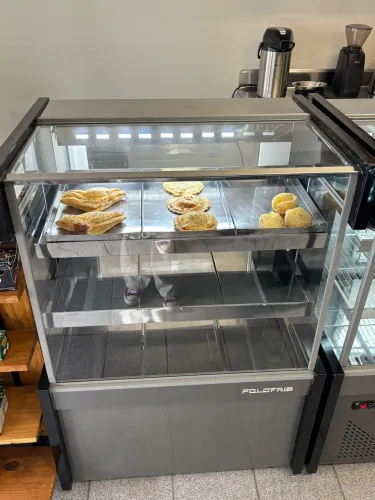Vitrine expositora quente 