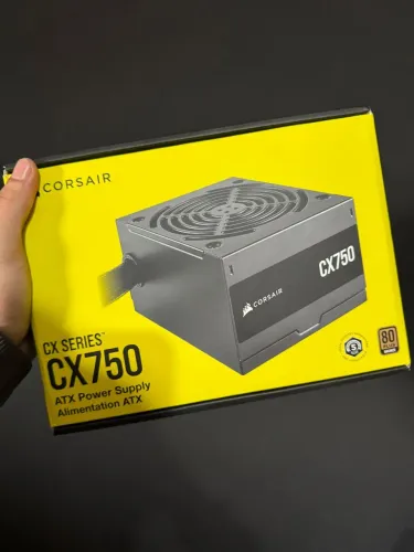 Fonte corsair cx750 plus bronze preto 