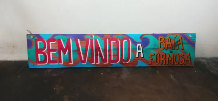 Placa decorativa BEM VINDO À BAÍA FORMOSA